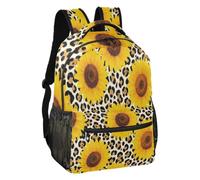 linqin Sac à dos de voyage léger Léopard Tournesol Art S, Art léopard tournesol, M