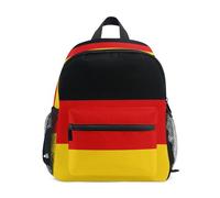 linqin Sac à dos d'école pour enfants avec drapeau de l'Allemagne avec étiquette de nom pour filles de 6 à 8 ans Mochilas para la escuela