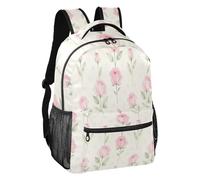linqin Sac à dos décontracté à plusieurs poches Rose Polka Dot S, Rose à pois, Medium, Sac à dos | Bretelles tissées réglables, 4 petites poches intérieures séparées, shopping de fin de semaine, voyageurs quotidiens