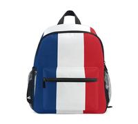 linqin Sac à dos drapeau de la France pour grand enfant avec étiquette de nom pour enfants