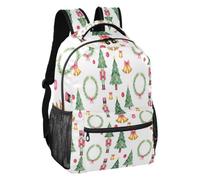 linqin Sac à dos multi-poches pour enfants Motif couronne d'arbre Casse-noisette, Couronne de Noël Casse-Noisette, Small, Sac à dos