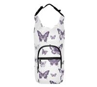 linqin Sac à dos polyvalent violet chic avec cordon de serrage avec poches et porte-bouteille d'eau, porte-bouteille d'eau de randonnée pour bouteilles de 50/61/81/1,2 l, Violet Chic Lavande, 1 size