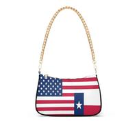linqin Sac à main pochette femme grande capacité | Drapeau des États-Unis Texas, tissu polyester, design simple et tendance, soirée
