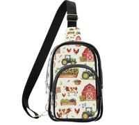 linqin Sac à main transparent pour femme avec poche arrière antivol cachée