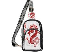 linqin Sac à main transparent pour homme avec poche arrière cachée
