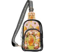 linqin Sac à main transparent pour les navetteurs quotidiens avec poche arrière cachée