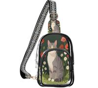 linqin Sac à main transparent pour les navetteurs quotidiens avec poche arrière cachée