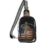 linqin Sac banane transparent pour voyageurs en plein air avec sangle réglable