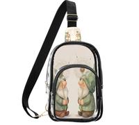 linqin Sac transparent pour femme avec poche arrière cachée | Sangle en coton, coutures renforcées, pas de douleurs aux épaules, nains de printemps pissenlit