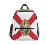 linqin Sacs à dos mignons pour enfants avec drapeau de l'État de Floride (USA) - Sacs à dos de sécurité pour filles avec étiquette de nom pour enfants Mochilas escolares para adolescentes