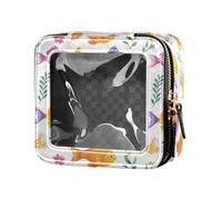 linqin Trousse de toilette de voyage étanche avec motif poisson amusant et transparent, Dessin animé drôle poisson, 1 size