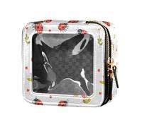 linqin Trousse de toilette de voyage transparente avec motif de coccinelles, Cartoon Funny Lady Bugs, 1 size