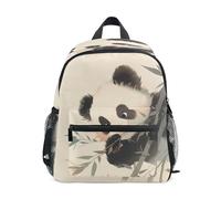 linqin Un joli sac à dos panda amusant pour enfants avec cordon de serrage et étiquette de nom pour enfants Mochilitas para ni?os