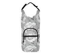linqin White Carnation Sac banane polyvalent isotherme pour bouteille d'eau de randonnée Convient aux bouteilles de 50/61/81/1,2 l