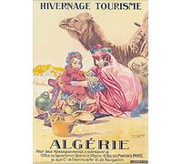 LINQWkk Plaque en métal rétro - Algérie Travel Tin Sign Affiche vintage en métal pour bar, club de musique, Man Cave, décoration murale 30,5 x 20,3 cm