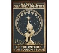 LINQWkk Plaque en métal vintage en aluminium avec inscription « We are The Granddaughters of The Witches You Couldn't Burn » - 20,3 x 30,5 cm