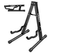 Linrax FS1 Support de Guitare Pliable, Support A-Frame avec Bras en Mousse, Support en Métal pour Guitare Acoustique Classique Électrique Basse Ukulélé Banjo Mandoline Violon, Stand Guitare Réglable