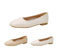 LinRim Ballerines pour femme à bout pointu - Chaussures plates classiques pour femme - Confortables et élégantes - Chaussures de soirée respirantes - Semelle flexible - Pour le bureau, Beige/B, 39