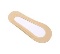 LinRim Chaussures pour bébé fille en nylon soyeux, coupe basse, doublure fine antidérapante, chaussettes cachées pour le bateau, beige, taille unique