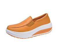 LinRim Femmes Talon Compensé Confortable Mignon Cuir PU Mode Sneakers Sans Lacets Chaussures de Marche Respirantes Mocassins Plateforme Chaussures de Loafers Chaussures de loisirs Pantoufles