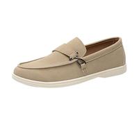 LinRim Mocassins Homme Cuir Suédé Penny Loafers Chaussures de Conduite Confortables Mocassins Slippers Chaussures Homme Slipper Chaussures Homme Tendance Avec Un Pied Et Étrier Couleur Unie Sneaker