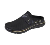 LinRim Pantoufles unisexes légères et respirantes, antidérapantes, à enfiler, pour le jardin, chaussures de santé légères, pour l'extérieur, plage, piscine, sabots, Noir , 48 EU