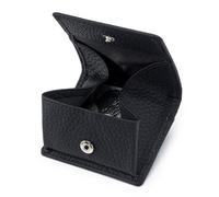 LinRim Porte-monnaie Derrick Box pour homme et femme - Porte-monnaie carré à changement de poche - Petit organisateur de bijoux - Compact - Sac à main pour femme - Noir - Taille unique