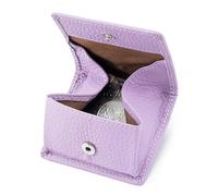 LinRim Porte-monnaie Derrick Box pour homme et femme - Porte-monnaie carré à changement de poche - Petit organisateur de bijoux - Compact - Sac à main pour femme - Grand noir (violet, taille unique)