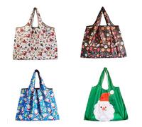 Lin's Liliana Grand sac pliable, 50 x 66 cm, réutilisable, léger, séchage rapide, indéchirable, pour le shopping, voyage, Noël, 40 x 50 cm