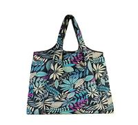 Lin's Liliana Grand Sac Pliable, 50 x 66 cm, Sac de Courses Réutilisable, Sac à Main Léger, Séchage Rapide, Résistant aux Déchirures pour les Courses, les Voyages, les Déplacements, feuilles, XXL