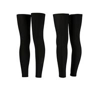 Lin's Liliana Lot de 2 bas de contention longs pour homme et femme, Noir , L