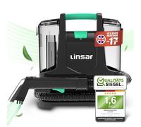 Linsar Appareil de nettoyage pour tissus d'ameublement - Pulvérisation, nettoyage et aspiration - Aspirateur humide et sec pour escaliers, tissus d'ameublement et tapis - Nettoyant pour siège auto
