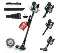 Linsar - Aspirateur sans Fil - sans Sac - Autonomie de 36 Min - sans Fil et avec Support Mural - avec Large Brosse électrique LED, Filtre HEPA et Moteur sans Brosse - pour Tous Les Types de sols