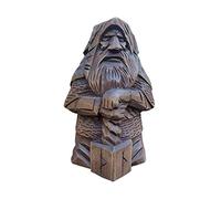 Linsition Barbare Nain Jardin Statue en résine Guerrier Statue en résine Statue Nain Jardin Ornements en Plein air Collecteur Jardin Nain Figurines 10× 3.5 cm/4×1.4inches