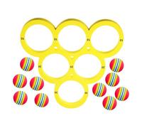 Linsition Jouets De Sports Nautiques,Jeu De Lancer De Balle Flottante dans La Piscine,Ensemble De Jeux De Sports Aquatiques,EVA Anneau avec 10 Ball,pour Sportifs en Piscine pour Et Adultes