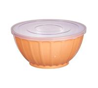 Linsition Saladier | Bol alimentaire surdimensionné 46OZ | Conteneur de service rond bols de nouilles à salade plat à bonbons bol à collation avec couvercles