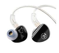 Linsoul 7 Hz Sonus 1DD+1BA Dual Driver in Ear Monitor, HiFi in Ear Headset IEM, avec câble OCC Amovible plaqué Argent, cavité arrière en Aluminium pour Audiophile, écouteurs de Jeu (Noir, 3,5 mm)