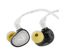 Linsoul 7Hz Elua Ultra Moniteur Intra-auriculaire, Écouteur à 2DD | HiFi Filaires IEM avec câble OFC Haute pureté pour Musiciens audiophiles (Argent)
