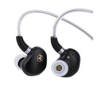Linsoul 7HZ G1 Moniteur Intra-auriculaire, Diaphragme DLC 10mm, Pilote Dynamique IEM, Ecouteur de Jeu Filaire avec Câble OFC Plaqué Argent pour Musicien Audiophile (3,5 mm, avec Micro, Noir)