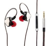 Linsoul 7Hz Salnotes Zero HiFi Écouteurs Intra-Auriculaires 10 mm DD IEM | avec Diaphragme en Métal Composite, Câble OFC 2 Broches Détachable (Noir, avec Mic, 3.5mm)
