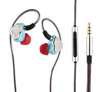 Linsoul 7Hz Salnotes Zero HiFi Écouteurs Intra-Auriculaires 10 mm DD IEM | avec Diaphragme en Métal Composite, Câble OFC 2 Broches Détachable (Blue, avec Mic, 3.5mm)
