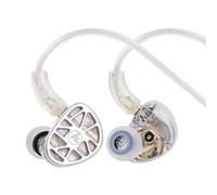 Linsoul 7Hz SONUS II Écouteurs IEM Hybrides Dynamique+planaire HiFi, Argent | Cavité arrière en alu aérospatial, câble OFC plaqué argent haute pureté, pour écoute audiophile quotidienne et gaming