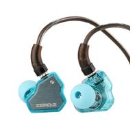 Linsoul 7Hz x Crinacle Zero:2 10mm DD Écouteurs Intra-Auriculaires | avec conducteur Dynamique de 10 mm, Moniteur Intra-auriculaire filaires de Jeu, avec câble IEM OFC(sans mic,Bleu)