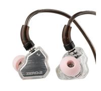Linsoul 7Hz x Crinacle Zero:2 10mm DD Écouteurs Intra-Auriculaires | avec conducteur Dynamique de 10 mm, Moniteur Intra-auriculaire filaires de Jeu, avec câble IEM OFC(sans mic,Argent)