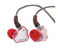 Linsoul 7Hz x Crinacle Zero:2 10mm DD Écouteurs Intra-Auriculaires | avec conducteur Dynamique de 10 mm, Moniteur Intra-auriculaire filaires de Jeu, avec câble IEM OFC(Typc mic,Rose)