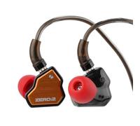 Linsoul 7Hz x Crinacle Zero:2 10mm DD Écouteurs Intra-Auriculaires | avec conducteur Dynamique de 10 mm, Moniteur Intra-auriculaire filaires de Jeu, avec câble IEM OFC(Typc mic,Orange)