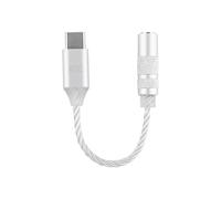 Linsoul Kiwi Ears AD1 Type-C vers 3,5mm Câble Adaptateur DAC,USB C vers Aux IEM,High Res 32bit/384kHz,Standard CTIA pour Smartphones/Ordinateurs Portables/iOS/Android/Windows (Argent)