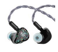 Linsoul Kiwi Ears Astral in-Ear Monitor, Écouteurs câblés 1DD + 6BA, Écouteur HiFi Studio Recording et mélange, IEM de Jeu Portable pour Les ingénieurs musicaux Professionnels audiophiles (Vert)