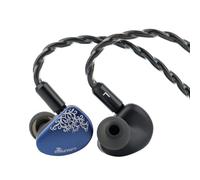 Linsoul Kiwi Ears Cadenza II 10mm Titanium Moniteur Intra-auriculaire, Écouteurs HiFi filaires IEM avec KARS 2.0, Équilibre Tonal précis, Plaque Frontale CNC pour Musiciens Audiophiles Joueurs (Bleu)