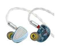 Linsoul Kiwi Ears Orchestra II Moniteur Intra-auriculaire 10BA, Écouteurs IEM filaires Hi-FI avec Un équilibre Tonal Exceptionnel, Coquille fabriquée à la Main pour individus et musicaux (Bleu)